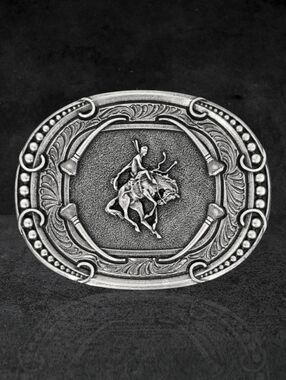 MONTANA SILVERSMITHS Bucking Horse Rodeo Horseshoe Nail Western Belt Buckle NEW!